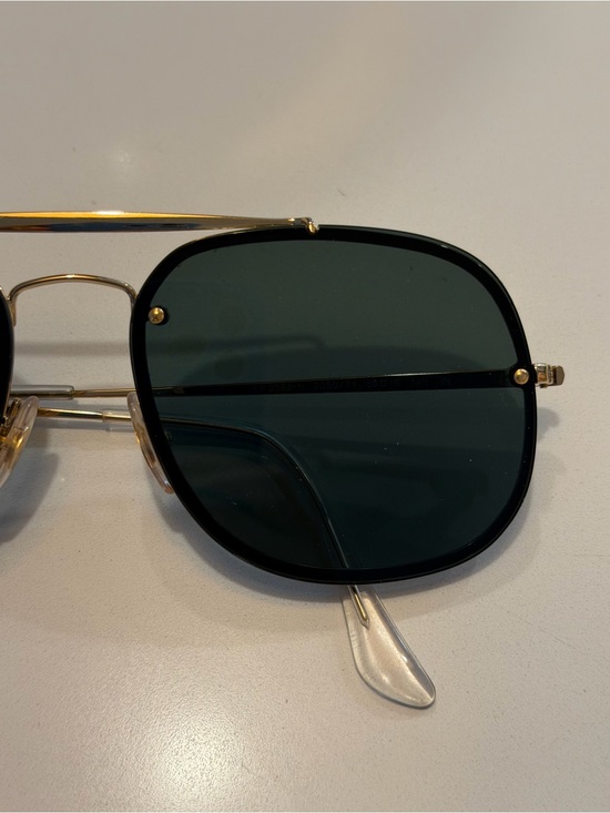 Ray-Ban Gold Frame Black Rim Sunglasses